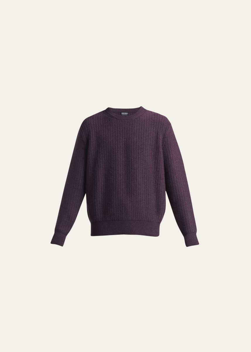 ZEGNA Men's Cashmere-Knit Crewneck Sweater