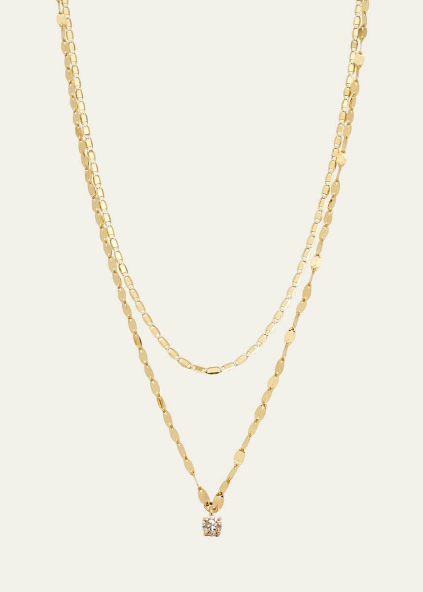 Lana Solo Double-Strand Necklace with Diamond