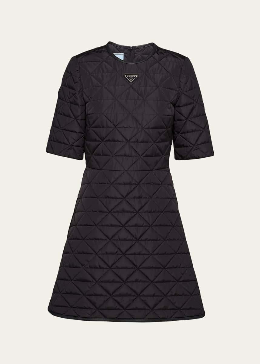 Prada Re-Nylon Quilted Mini Dress