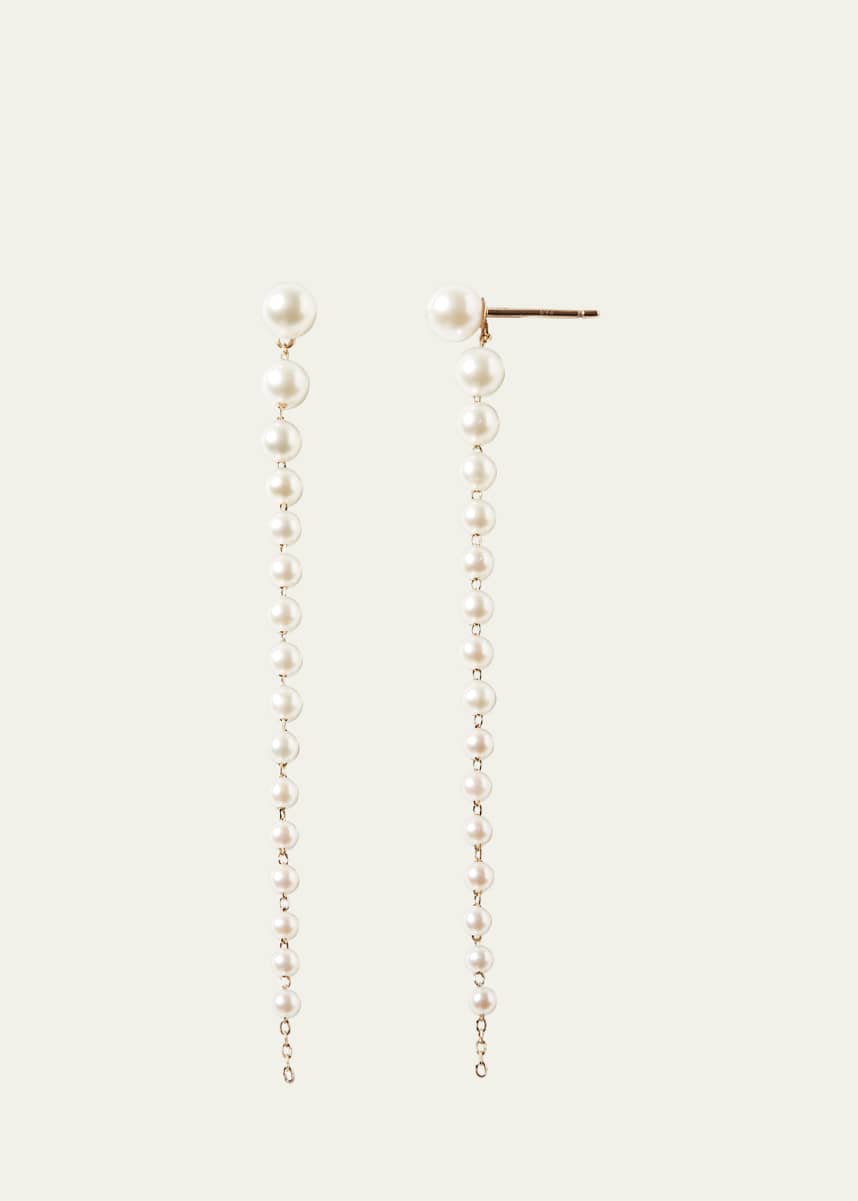 Mizuki Graduated Akoya Pearl Drop Earrings