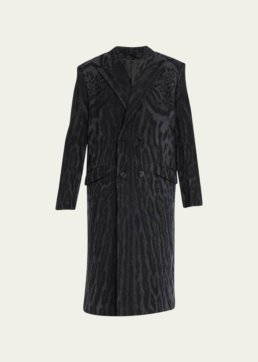 Givenchy Men s Leopard Double Breasted Overcoat Bergdorf Goodman