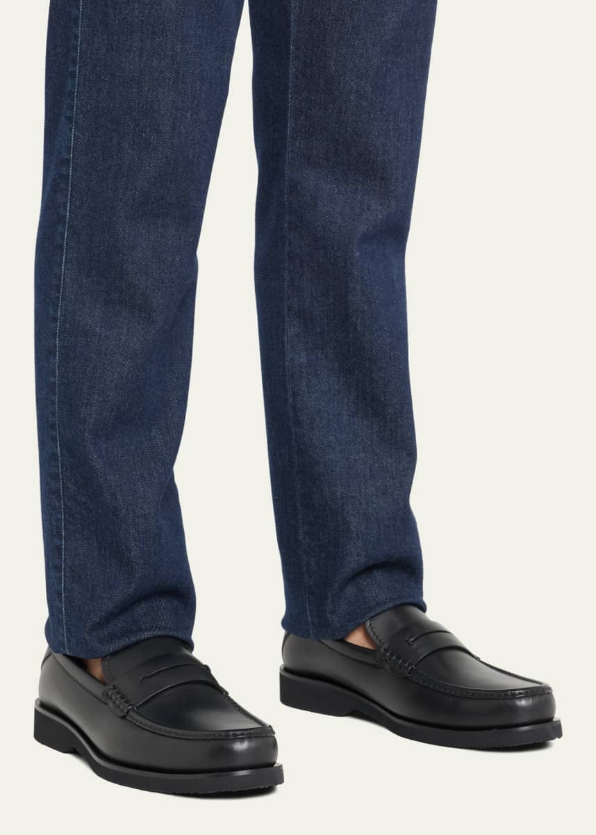 ZEGNA Men's Xlite Leather Penny Loafers