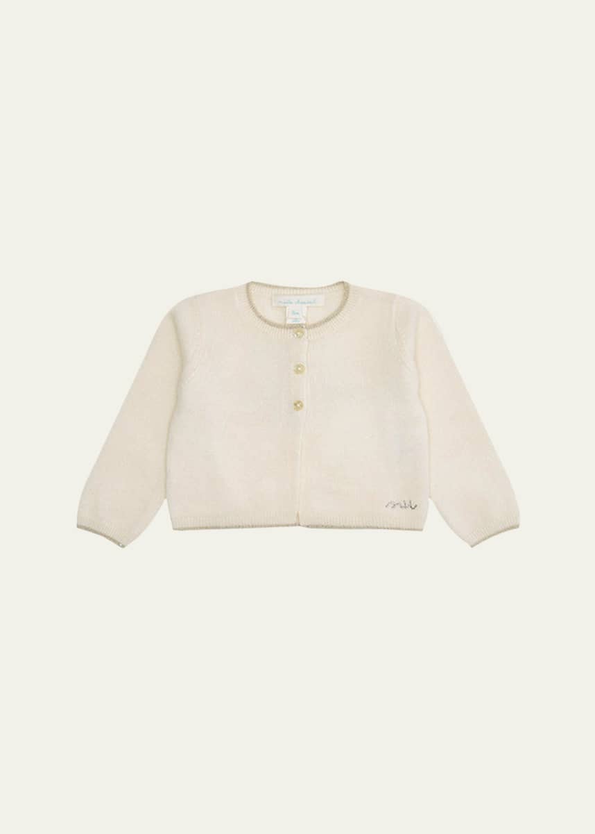 Marie Chantal Girl's Briony Angel Wing Cardigan, Size 3M-18M