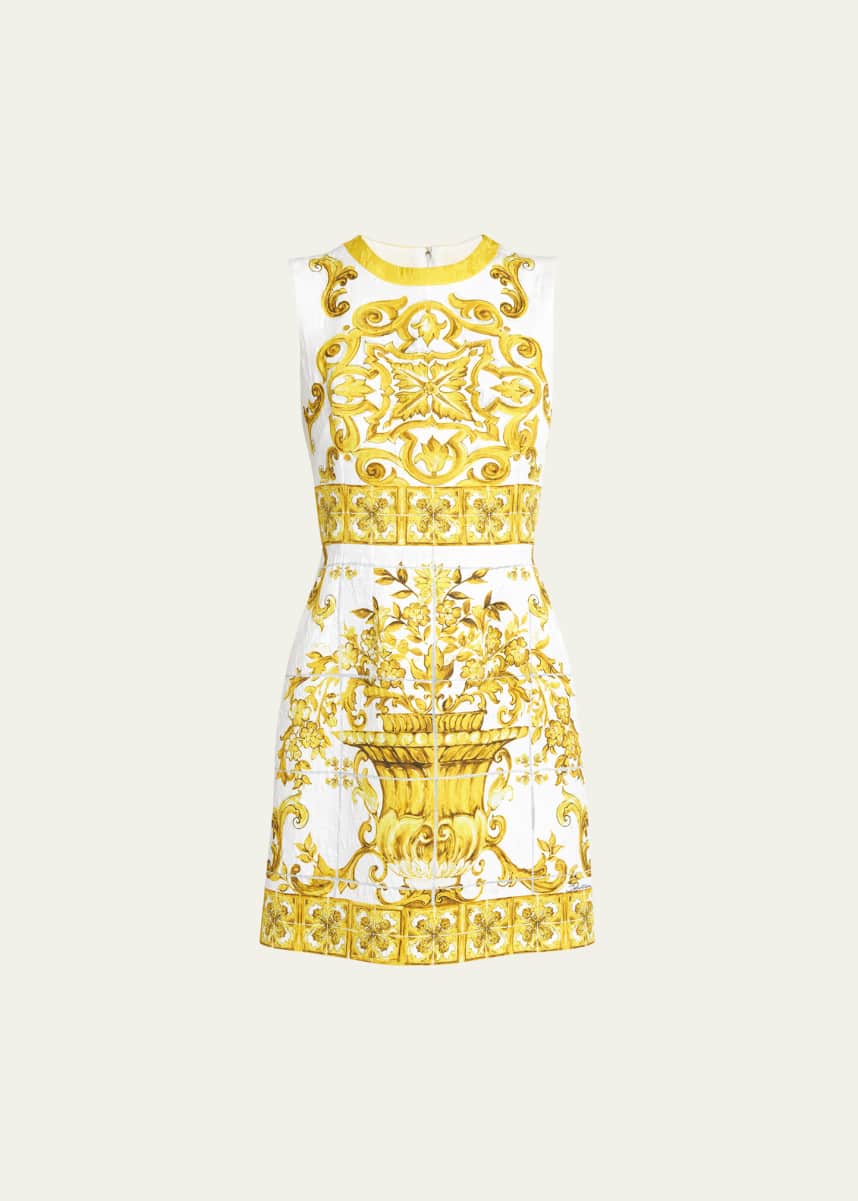 Dolce&Gabbana Brocade Print Mini Dress