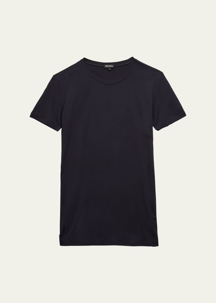 ZEGNA Men's Slim Fit Micromodal Crewneck T-Shirt