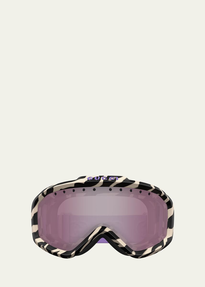 Gucci Multicolor Logo Injection Plastic Shield Sunglasses