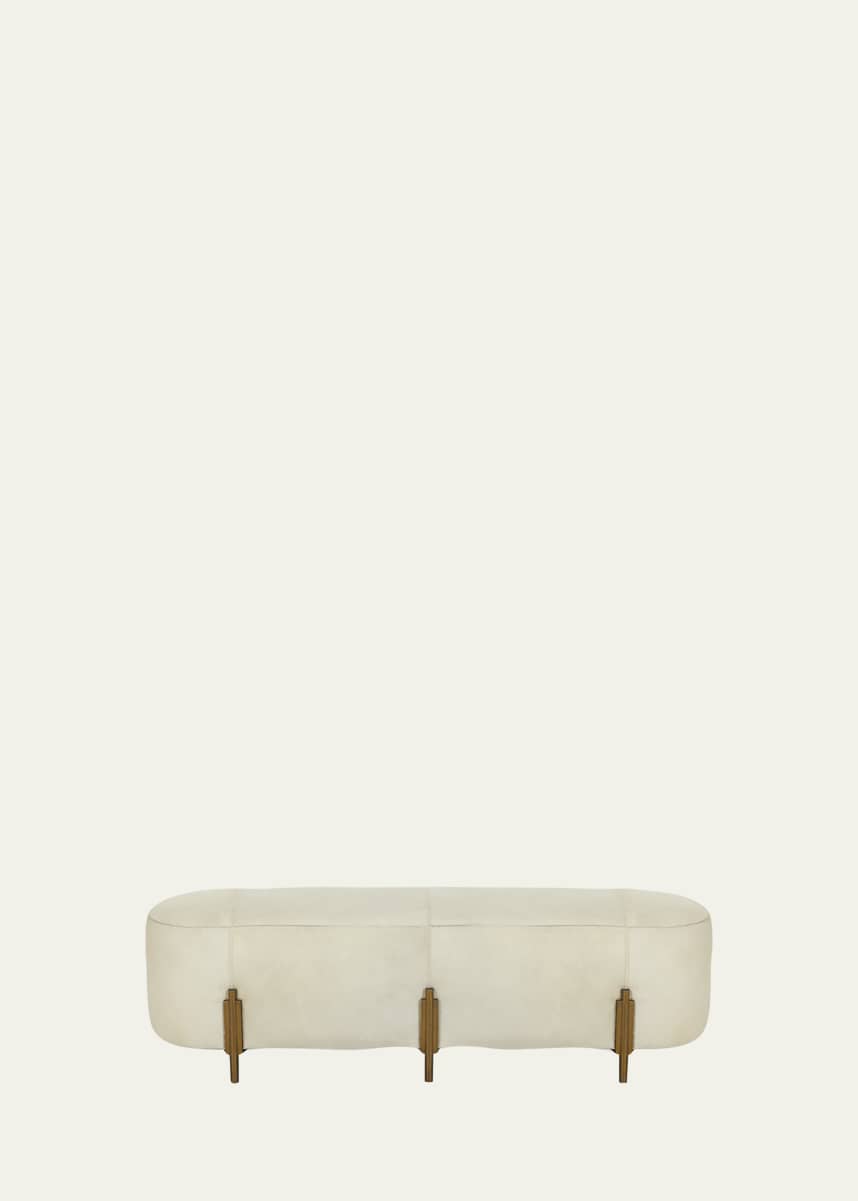 Arteriors Justin Hairhide Bench 62"