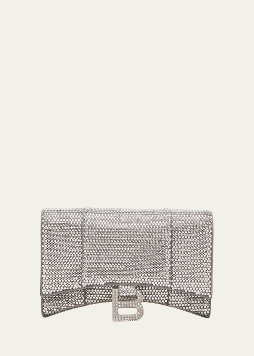 Balenciaga Hourglass Strass Wallet on Chain