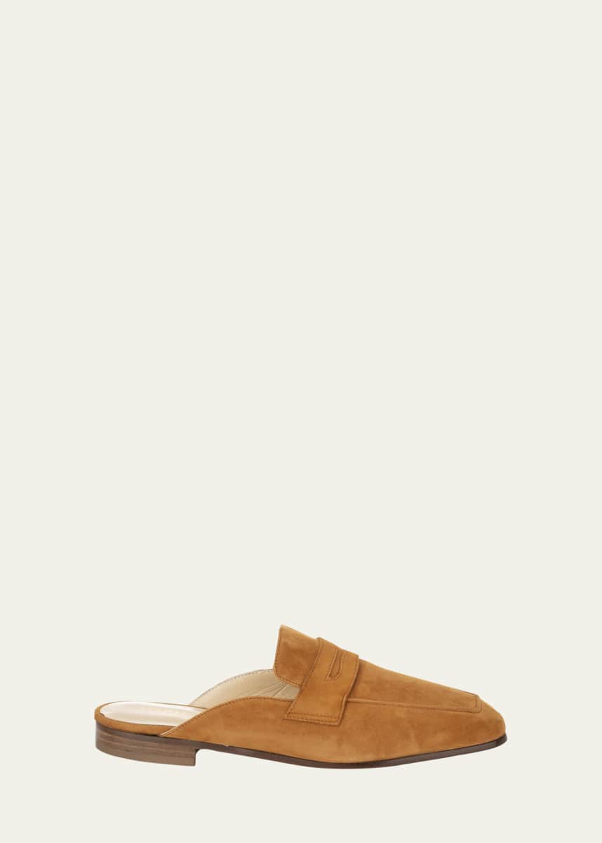 Sophique Riviera Suede Penny Loafer Mules