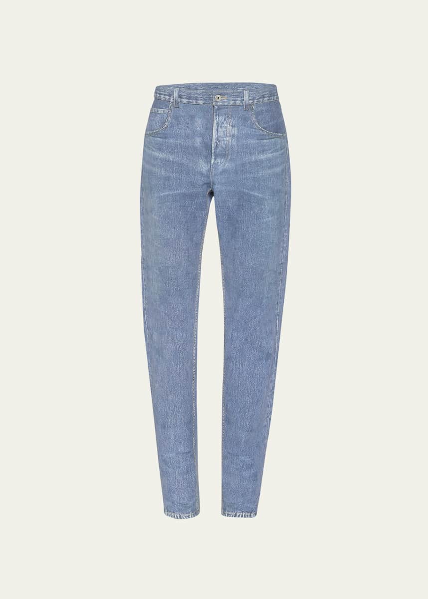 Bottega Veneta Denim Printed Nubuck Pants