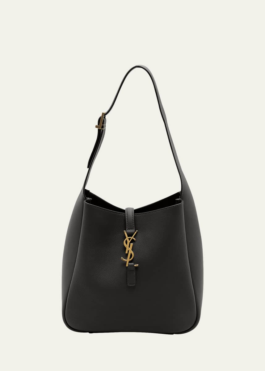 Saint Laurent Le 5 A 7 YSL Small Hobo in Smooth Supple Leather