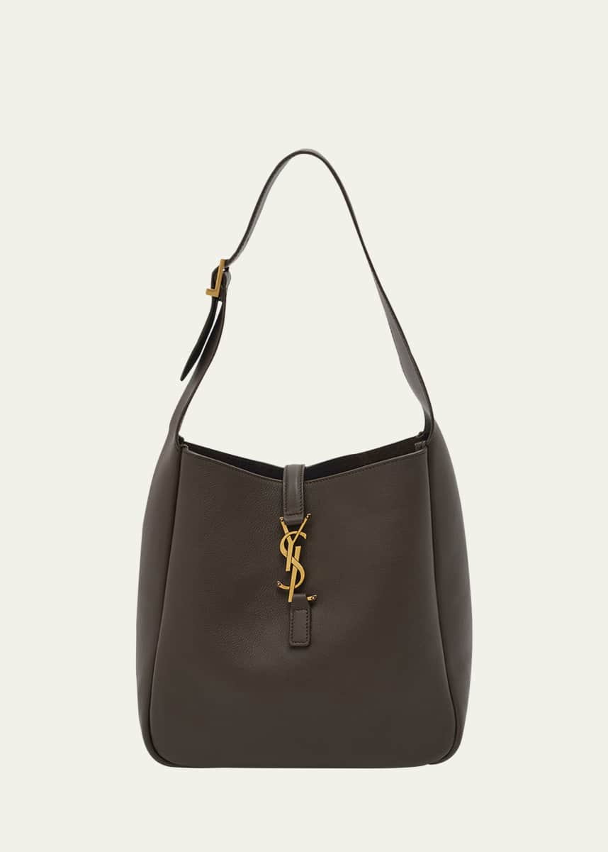 Saint Laurent Le 5 A 7 YSL Small Hobo in Smooth Supple Leather
