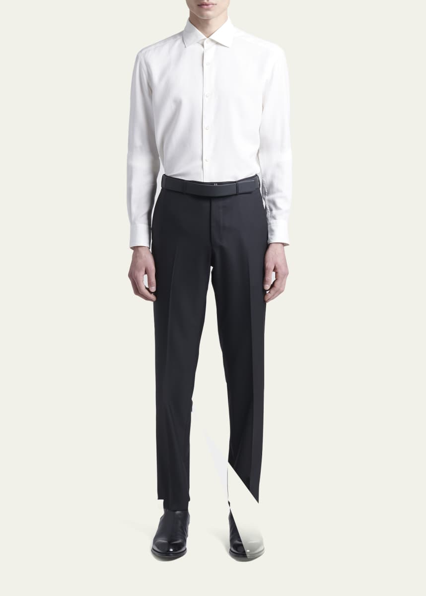 ZEGNA Men's Cashmere-Cotton Sport Shirt