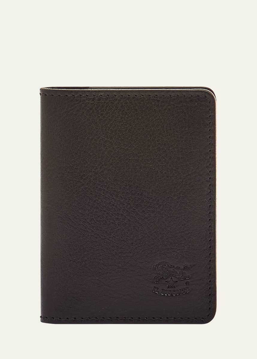 Il Bisonte Men's Vachetta Leather Bifold Card Case