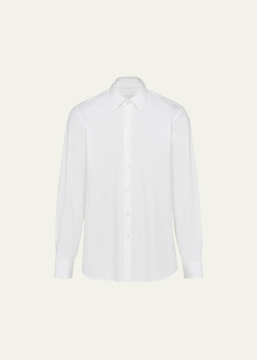 Prada Men's Classic Stretch Poplin Sport Shirt