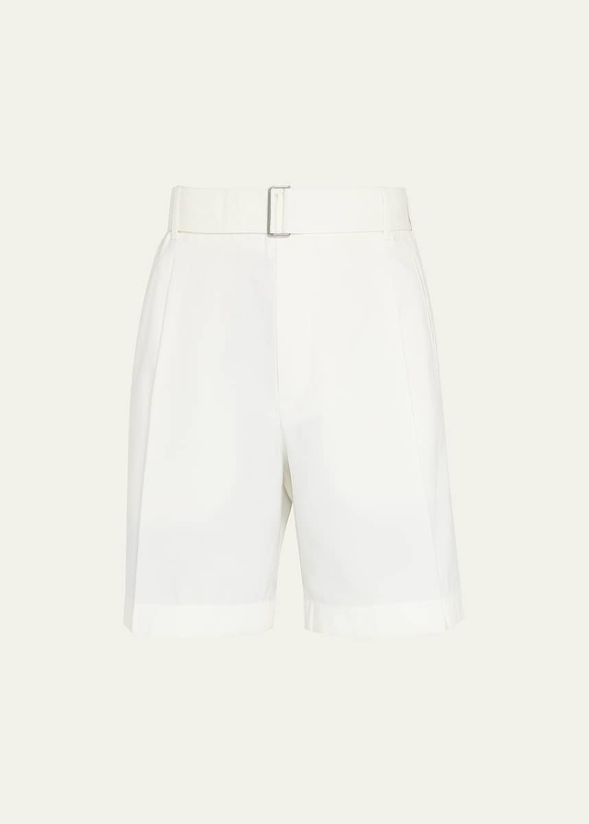 3.1 Phillip Lim Men's Pleated Self-Belt Tailored Shorts