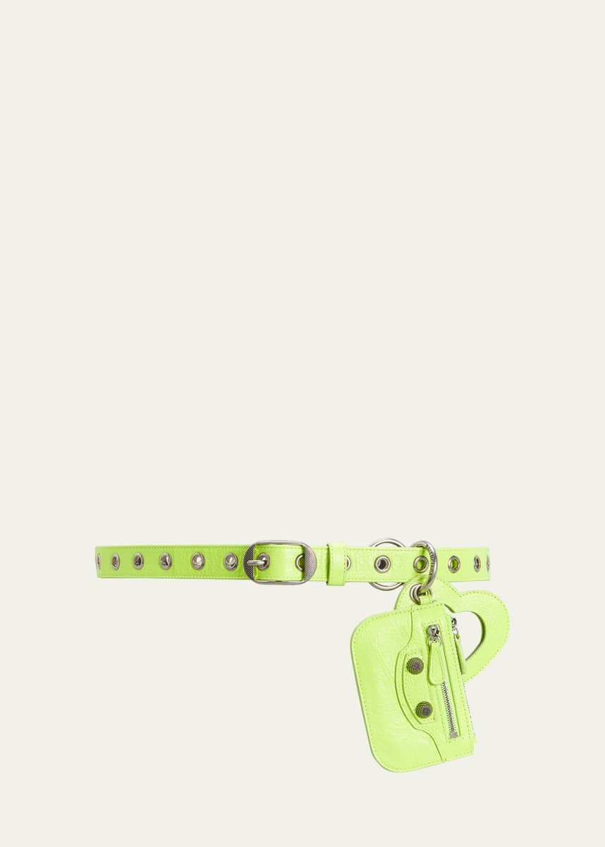 Balenciaga Charm Pouch Leather Belt