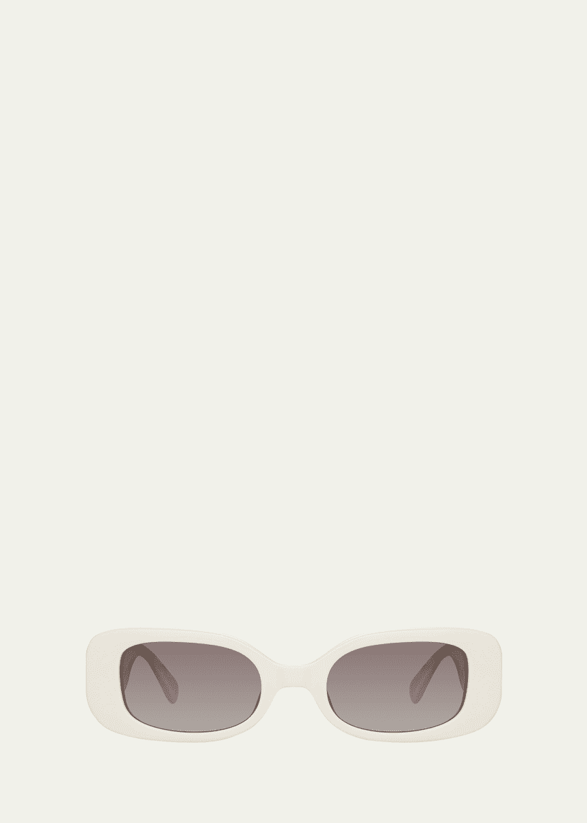 Linda Farrow Lola Rectangle Acetate & Nylon Sunglasses