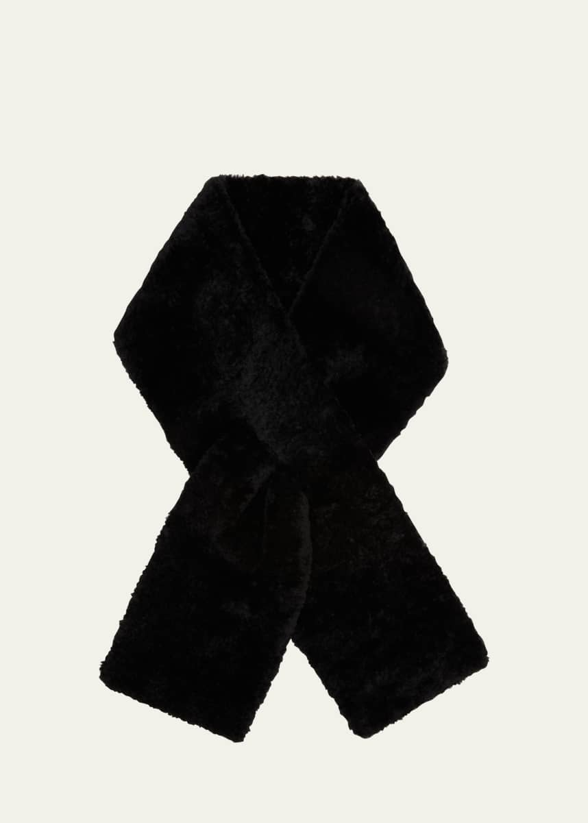 Gorski Sheep Shearling Pull-Through Scarf