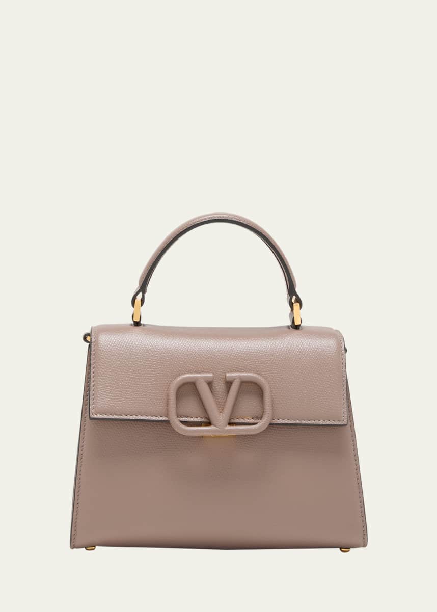 V Sling Small Embellished Tote Bag in Green - Valentino Garavani