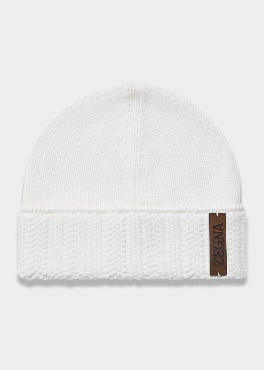 ZEGNA Men's Cashmere-Knit Beanie Hat