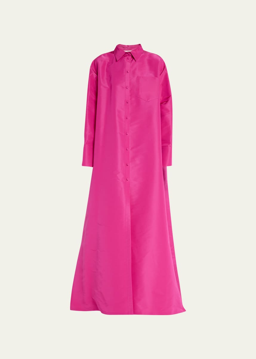 Valentino Garavani Faille Oversized Shirtdress Gown