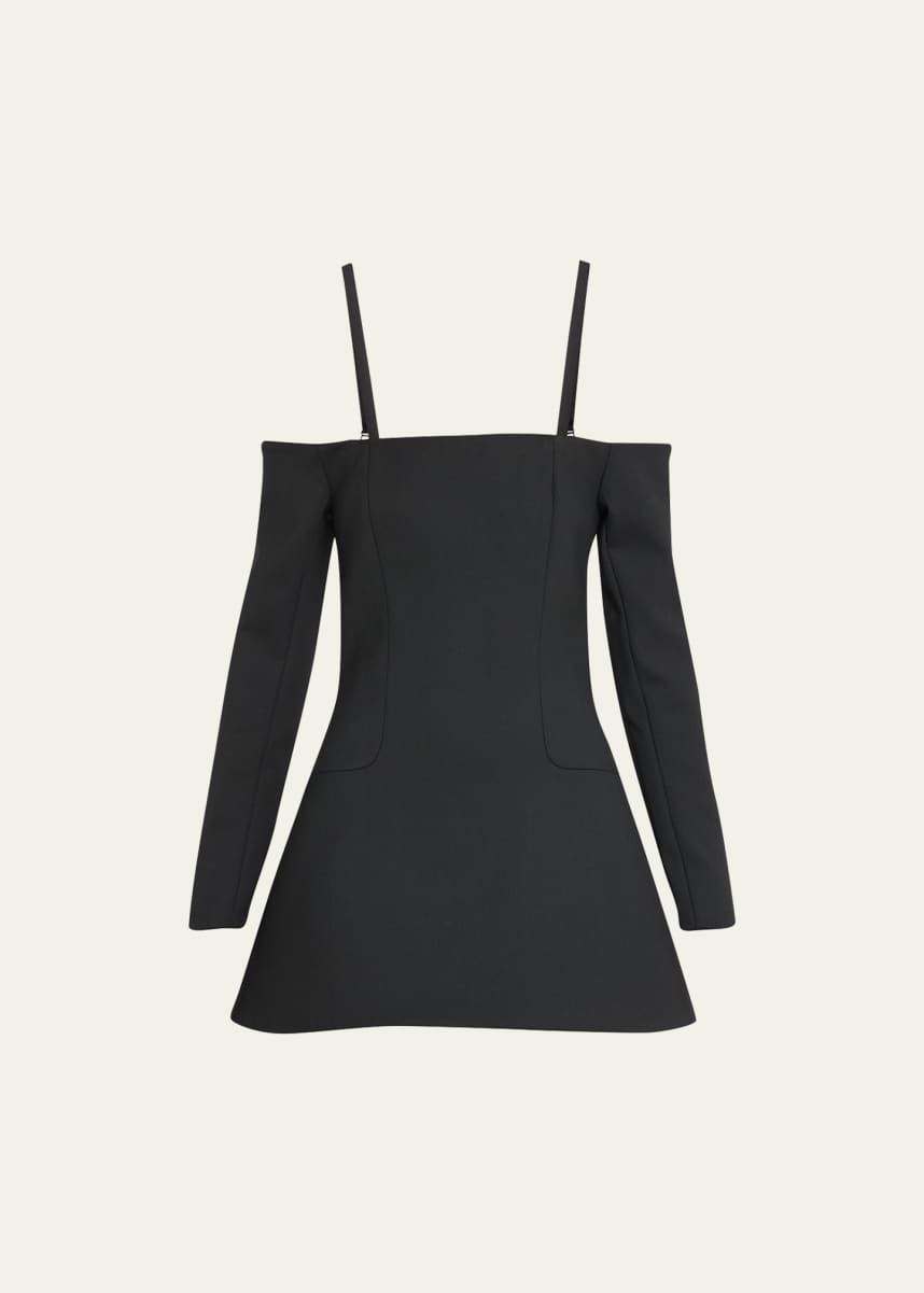 Coperni Cold-Shoulder Flared Mini Dress