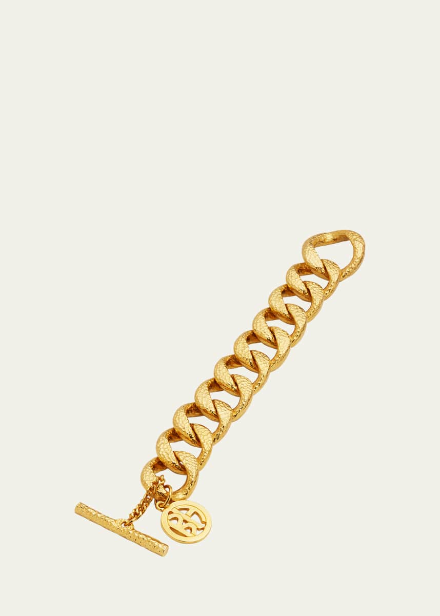 Ben-Amun Gold Hammered Chain Bracelet