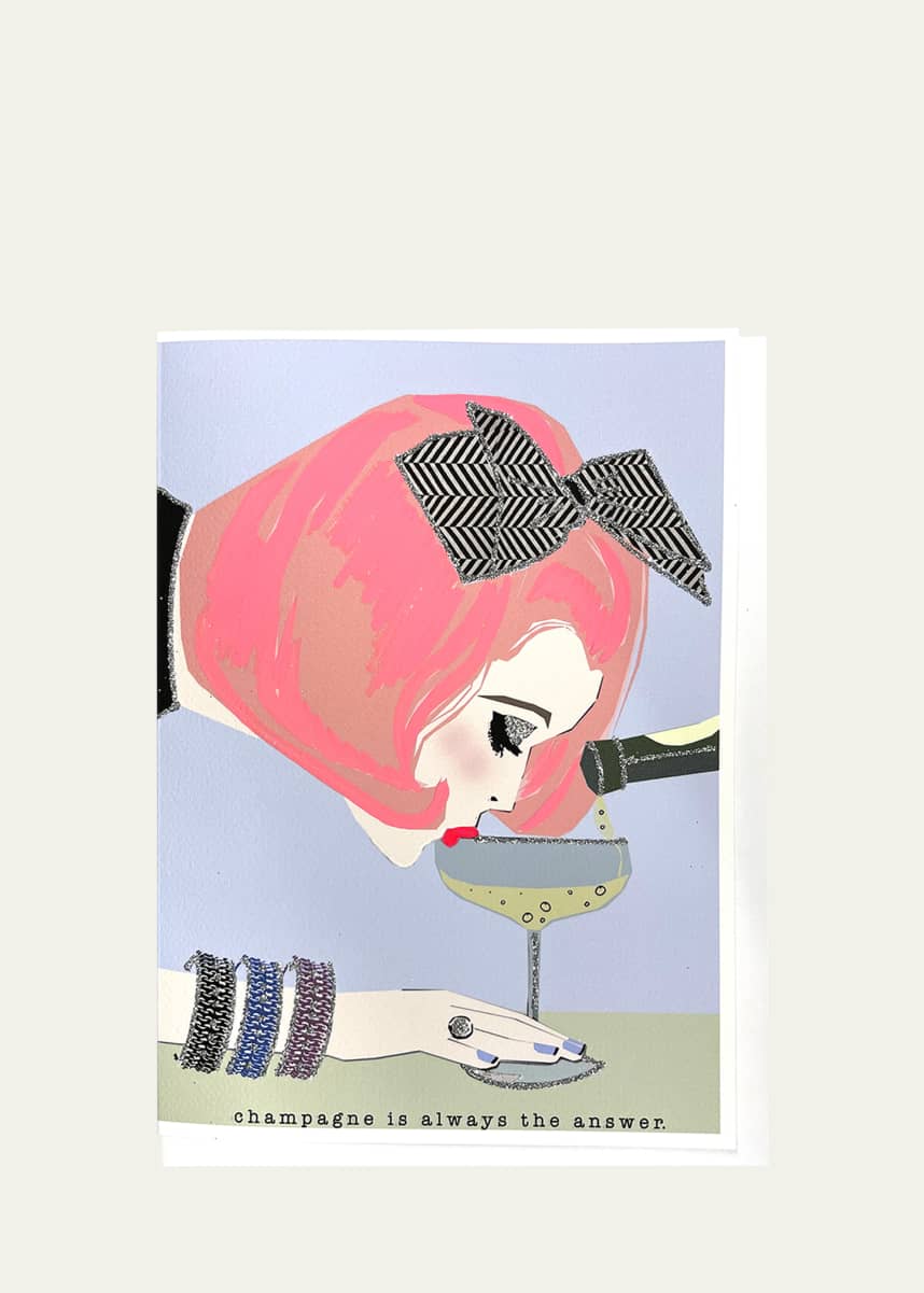 Verrier Champagne Is Always The Answer Card