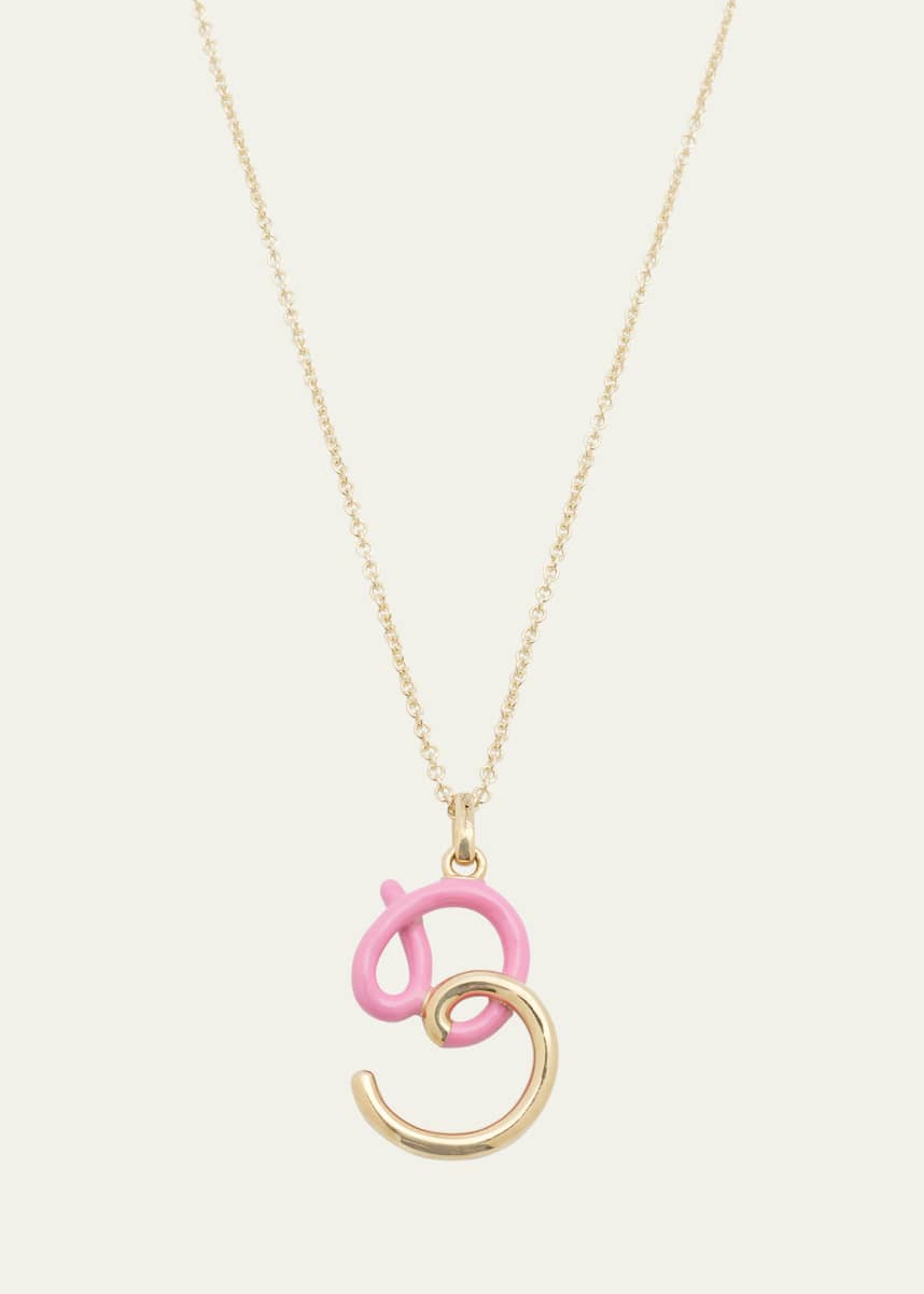 Bea Bongiasca Enamel Letter Necklace