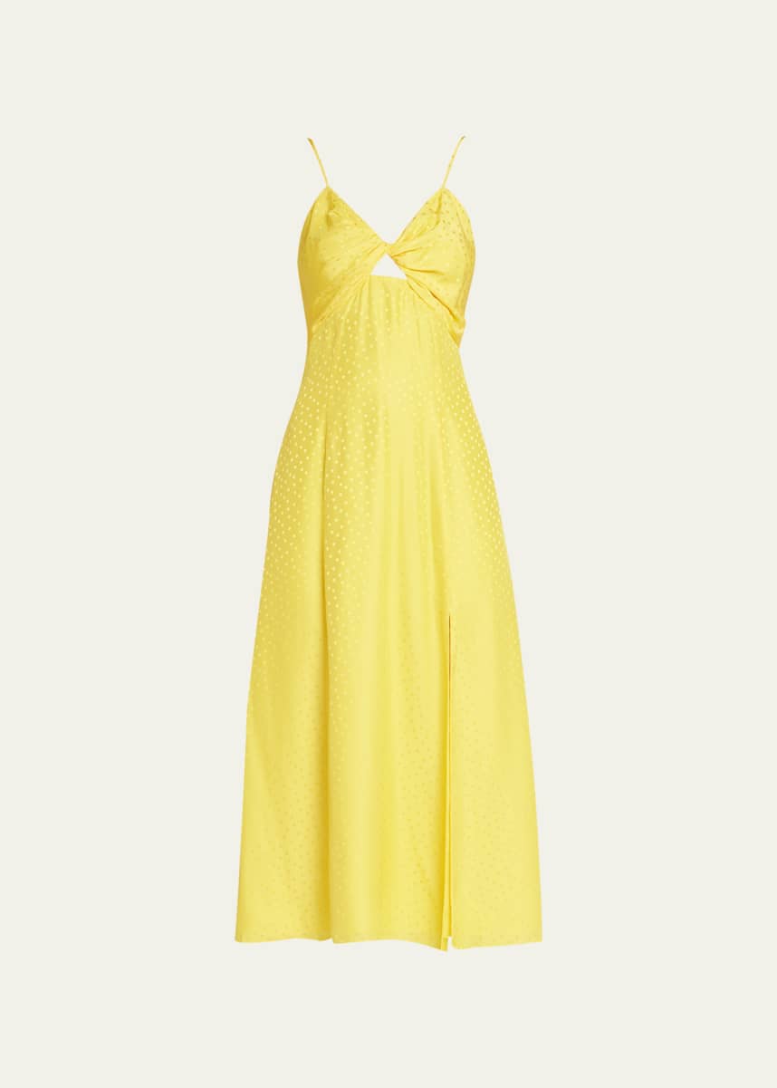 Jason Wu Logo-Embossed Cutout Twist-Front Midi Dress