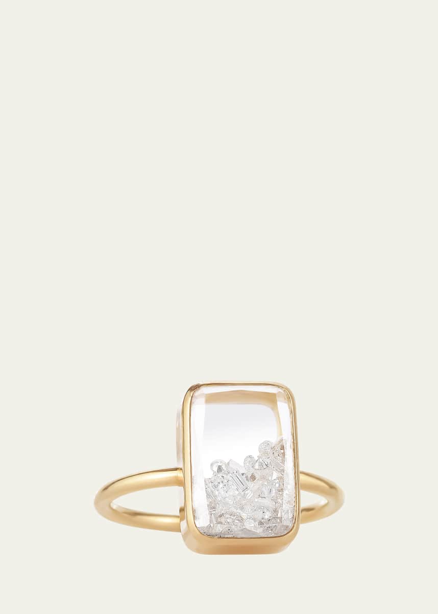 Moritz Glik Ten Fourteen Petite Diamond Shaker Ring in 18k Gold