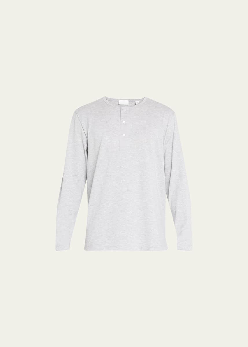 handvaerk Men's Pima Cotton Henley Pajama Shirt