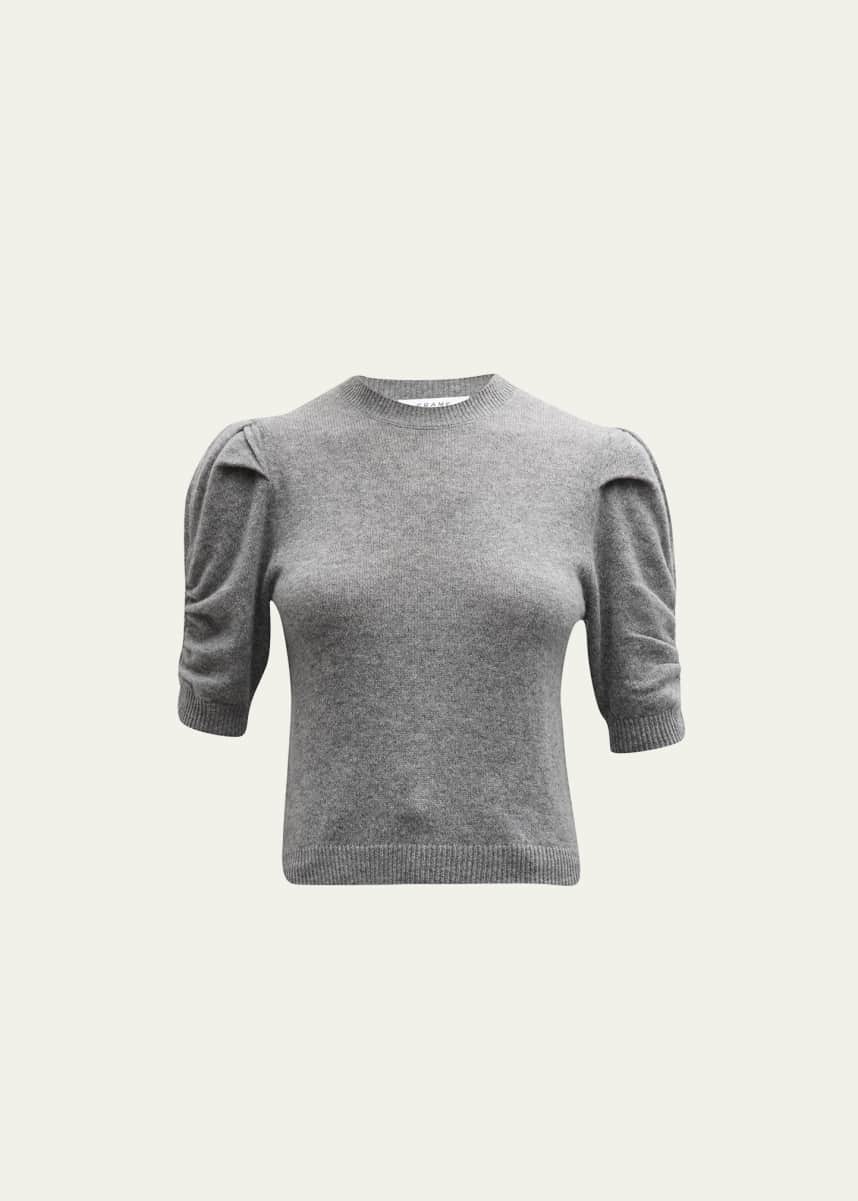 FRAME Ruched Cashmere-Wool Sweater