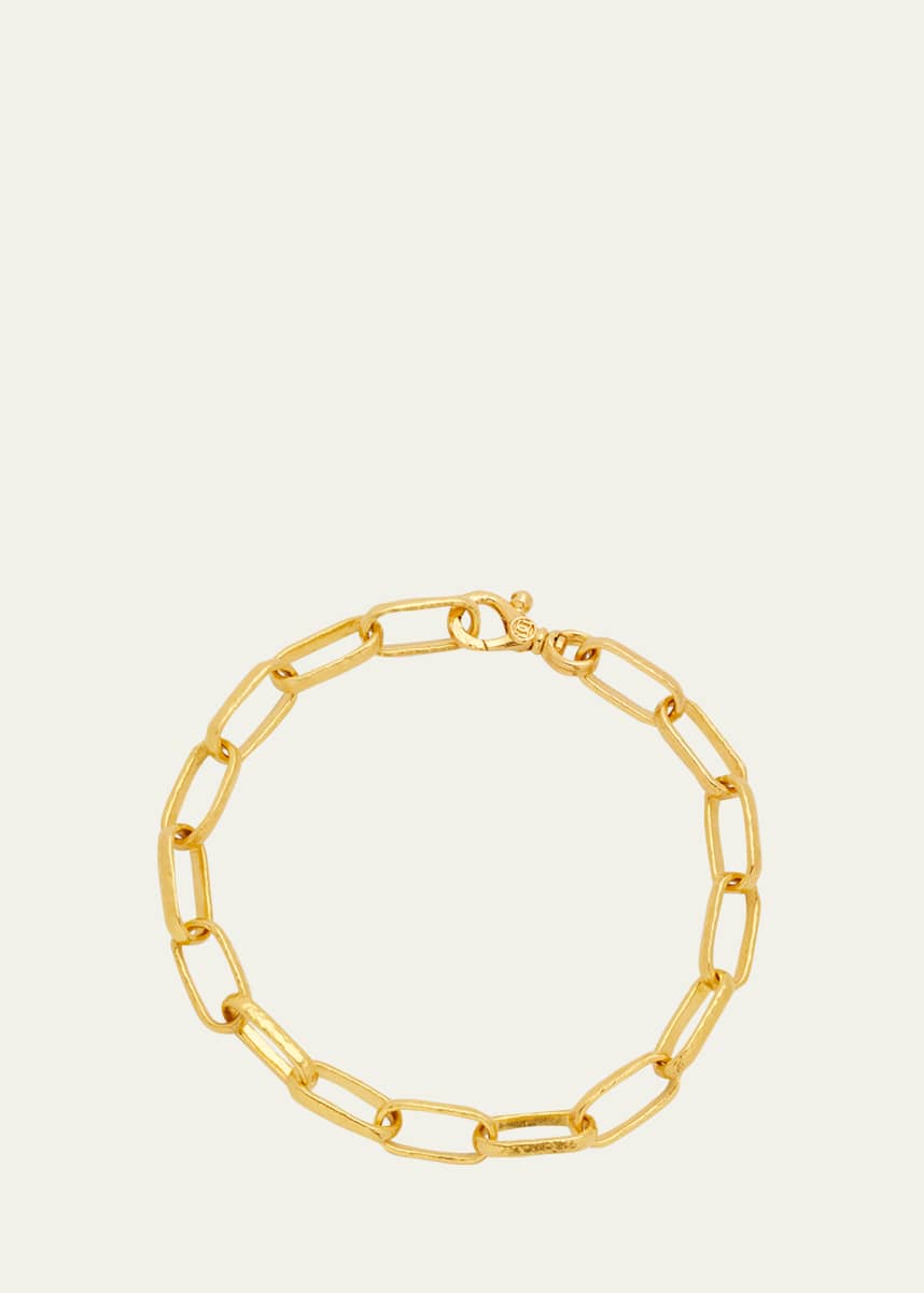 Gurhan Men's Hammered 24K Gold Cable Chain Bracelet