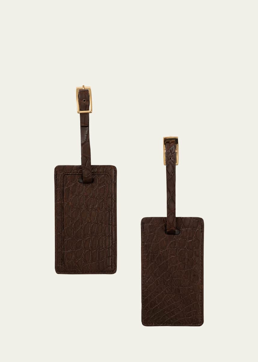 Luggage Tag in Ostrich — Abas
