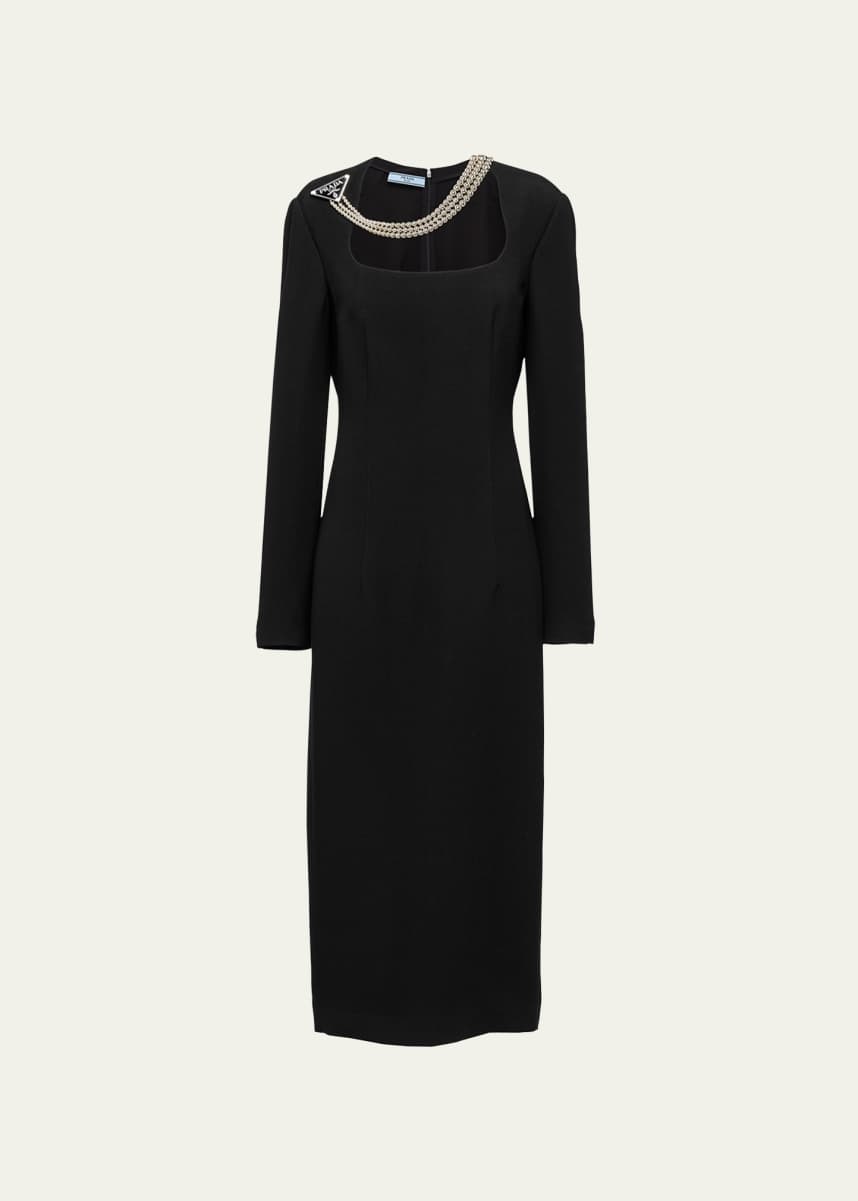 Prada Cady Runway Dress with Detachable Necklace