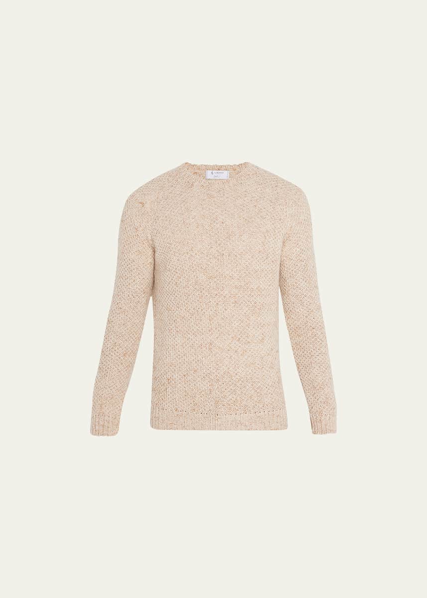 Il Borgo Men's Mélange Cashmere-Knit Crewneck Sweater
