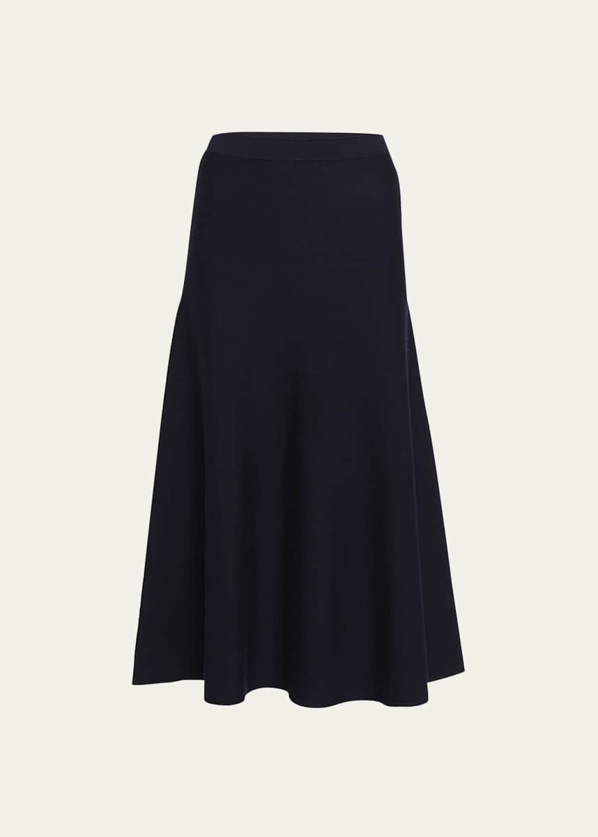 Gabriela Hearst Freddie Midi Wool-Cashmere Skirt