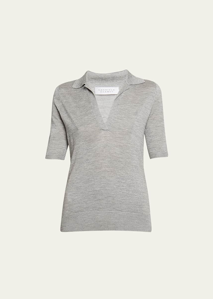Gabriela Hearst Frank Cashmere Polo Top