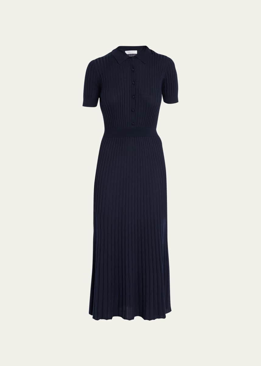Gabriela Hearst Amor Polo Ribbed Cashmere Dress