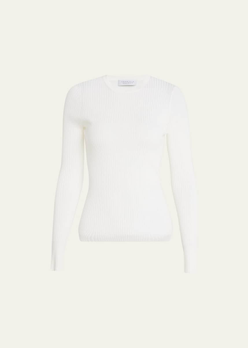 Gabriela Hearst Browning Cashmere Ribbed Top