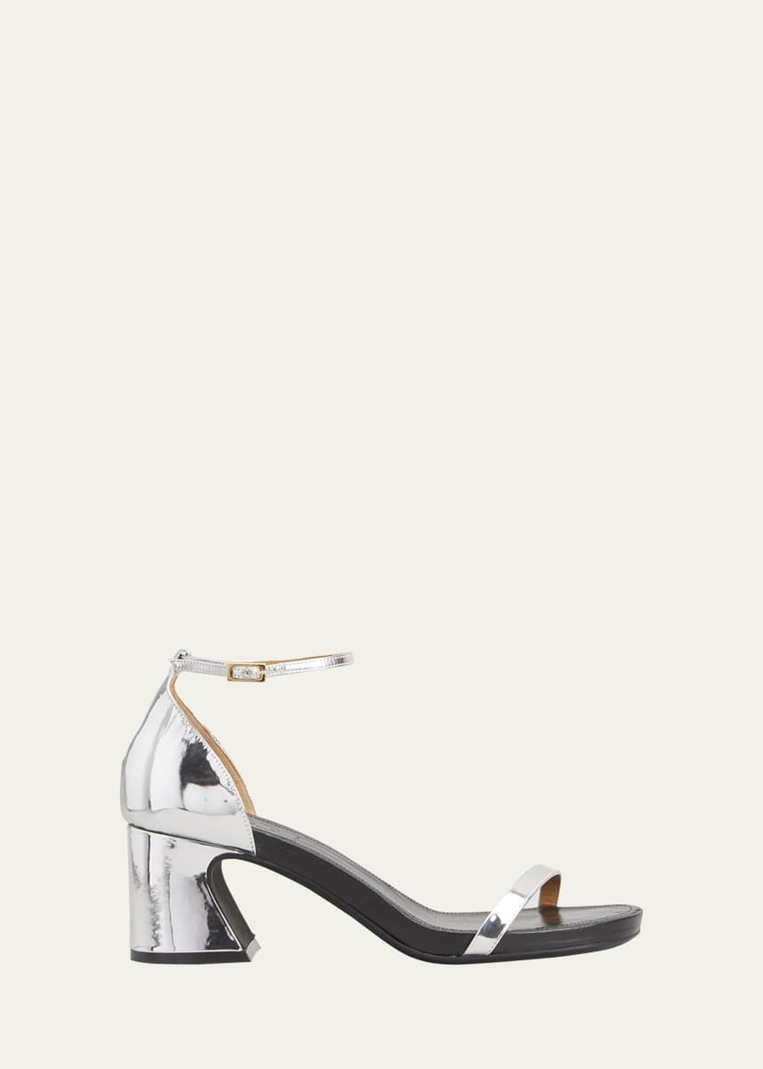 Marni Metallic Block-Heel Sandals