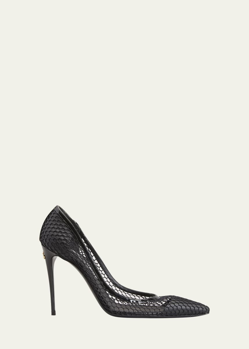 Dolce&Gabbana Vernice Netted Pumps