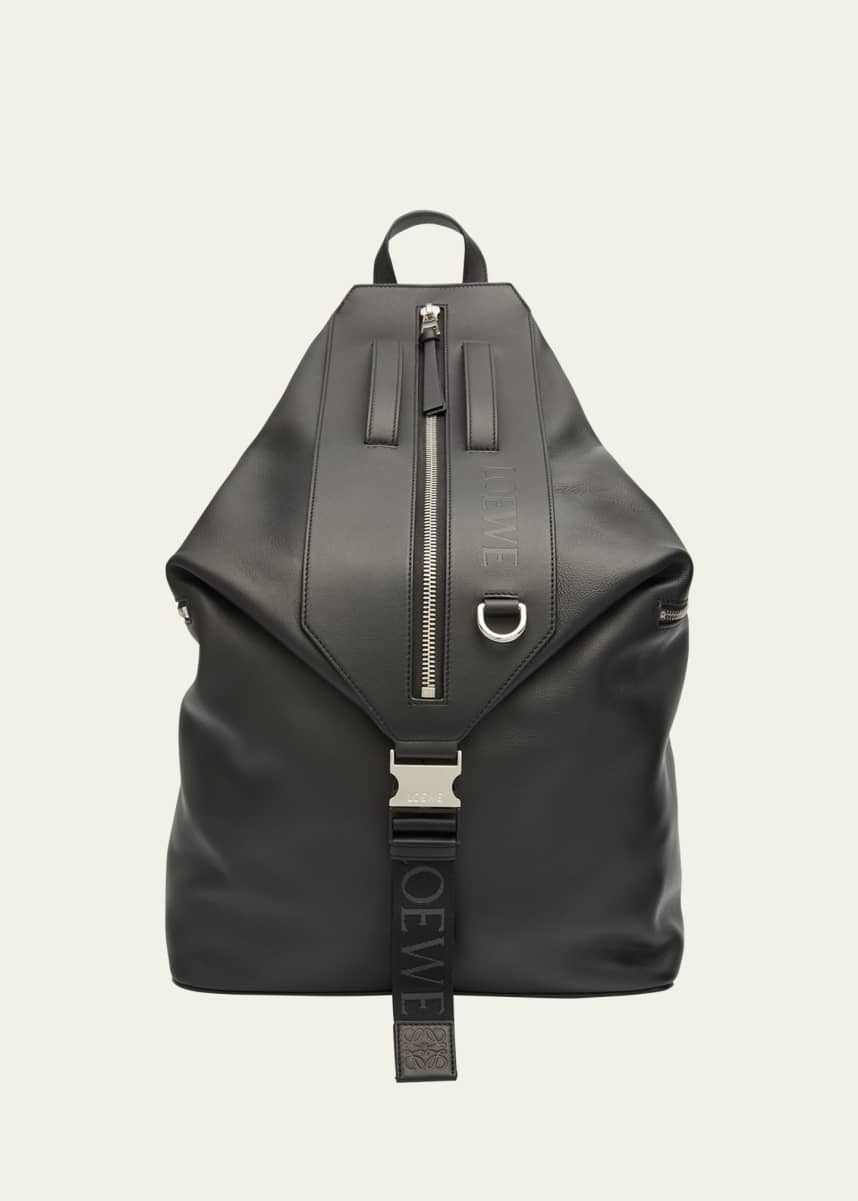 Valentino Garavani Convertible Expandable Backpack Leather and