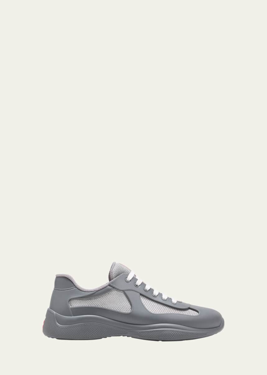 Prada Men's Americas Cup Rubber Trainer Sneakers
