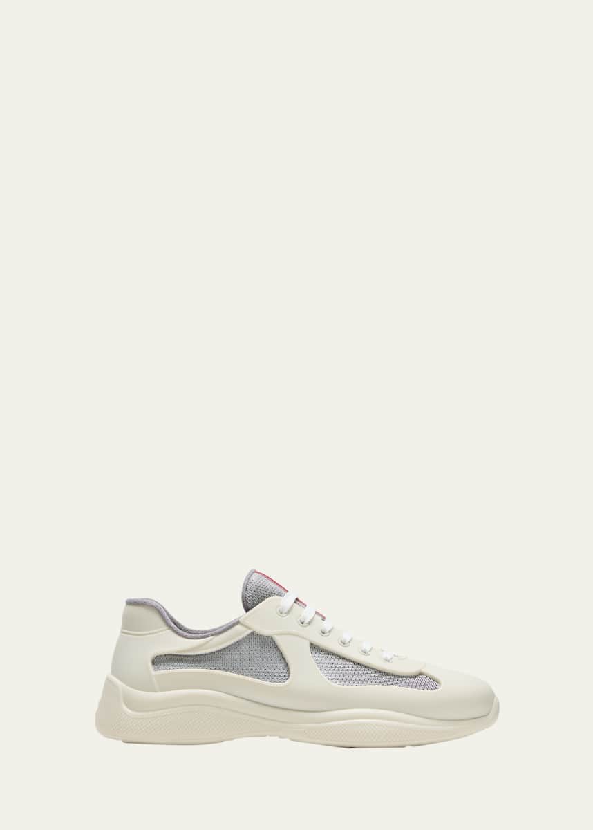 Prada Men's Americas Cup Rubber Trainer Sneakers