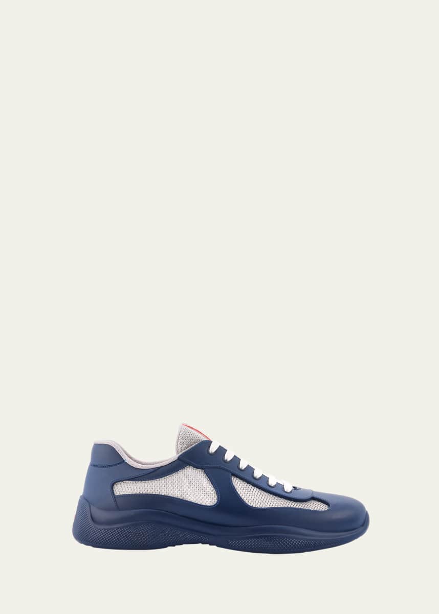 Prada Men's Americas Cup Rubber Trainer Sneakers