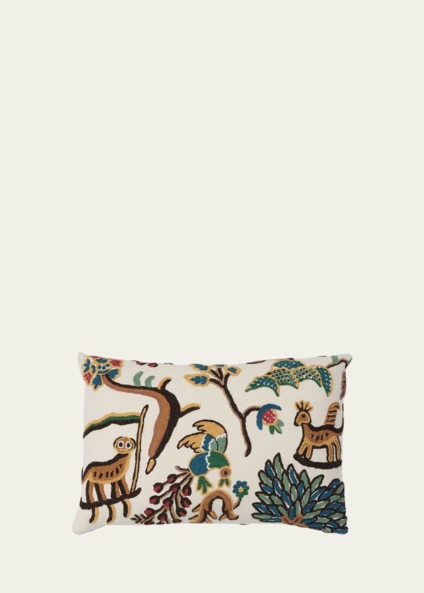 Schumacher Colonial Crewel Pillow