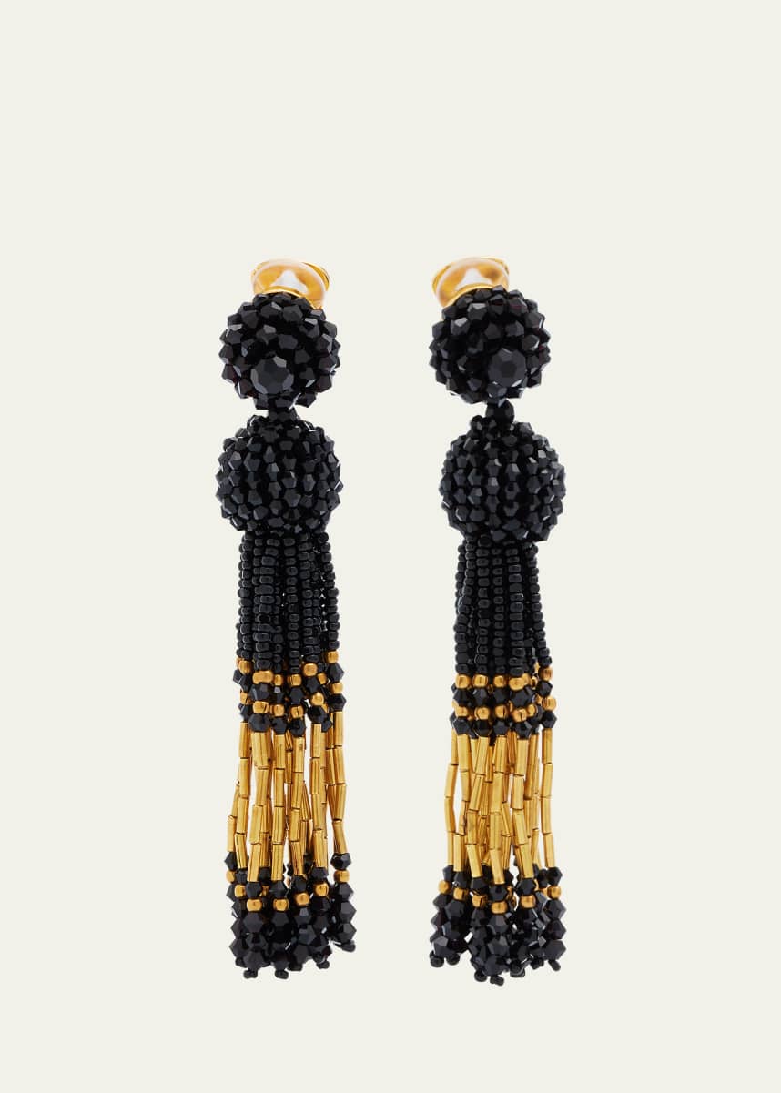 Oscar de la Renta Ombre Tassel Earrings
